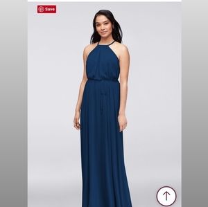 David's Bridal bridesmaids dress in Marine size 16